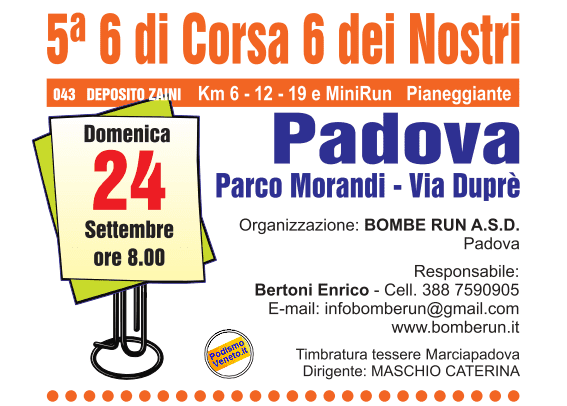 Padova Parco Morandi " 6 di Corsa 6 dei Nostri"