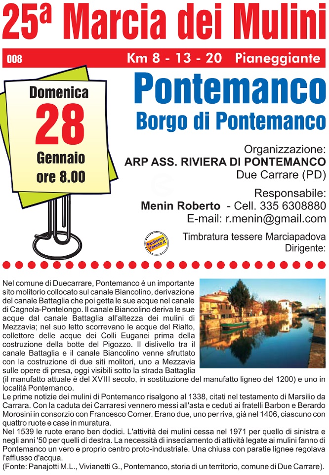 Marcia Dei Mulini - Pontemanco (PD)